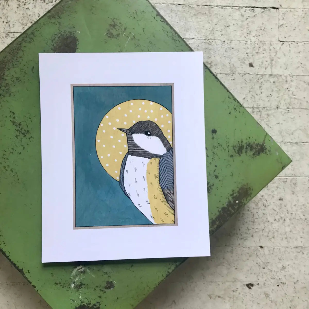 Chickadee Profile Art Print - Dear Darlington