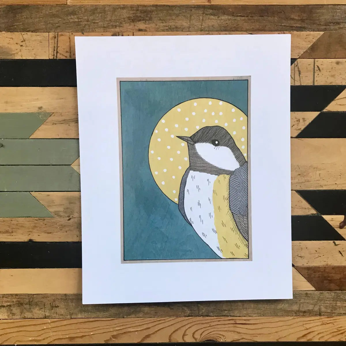 Chickadee Profile Art Print - Dear Darlington
