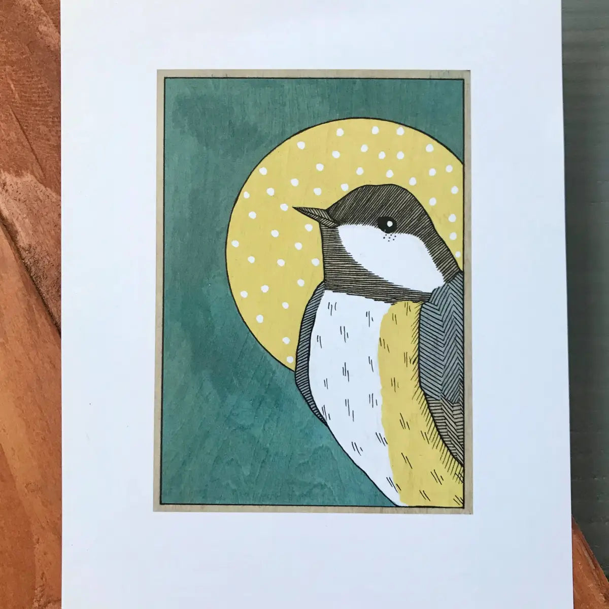 Chickadee Profile Art Print - Dear Darlington