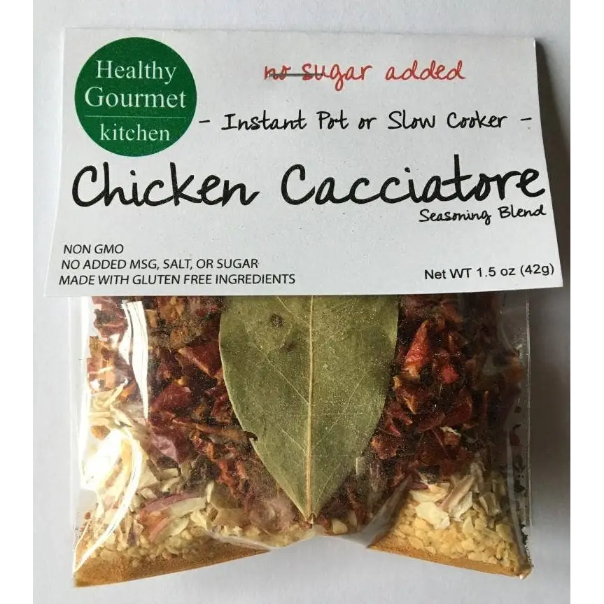 Slow Cooker Seasoning Mix - Chicken Cacciatore - Healthy Gourmet Kitchen