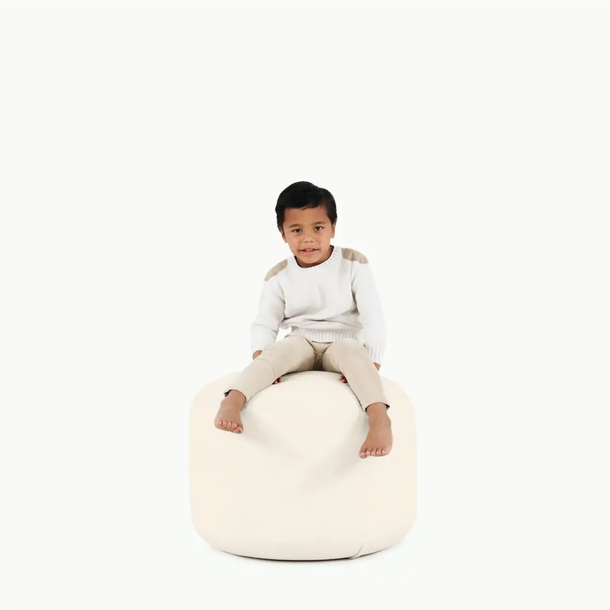 Child’s Play Pouf Ottoman - Ivory / Circle - Gathre