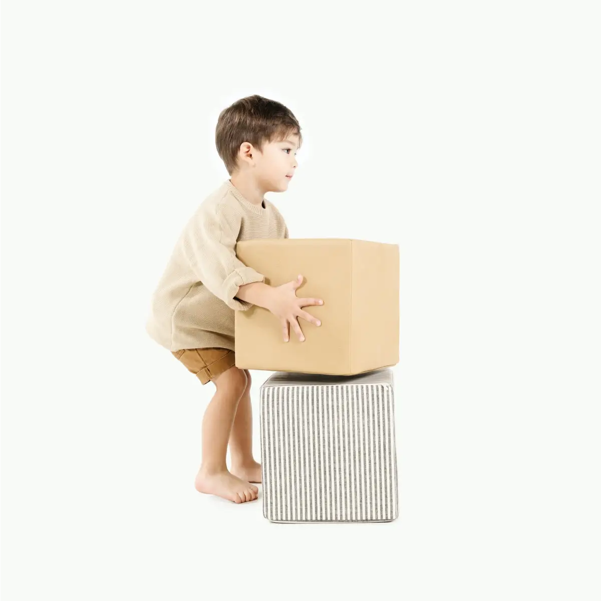 Child’s Tumbling Play Cubes - Stone Stripe - Gathre