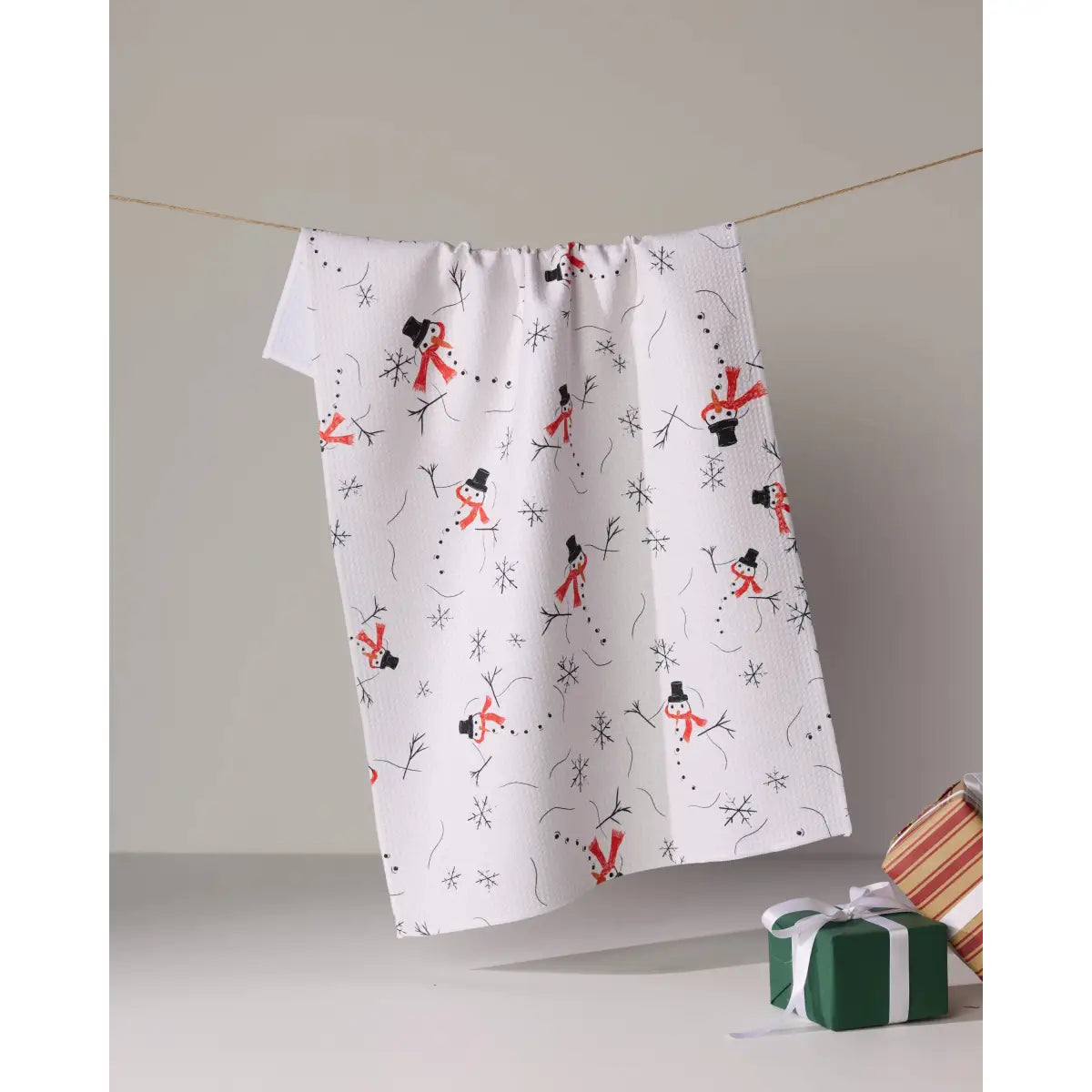 Kitchen Tea Towel - Chill Chums Snowman - Geometry