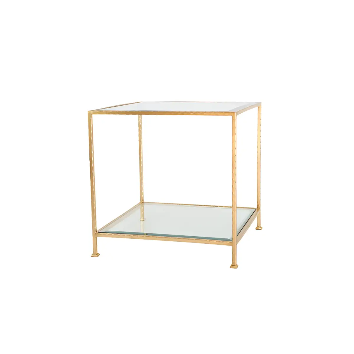 Chloe Gold and Glass End Table - Ave Home