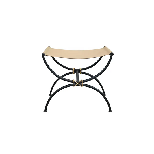 Chloe Leather Stool - Ave Home