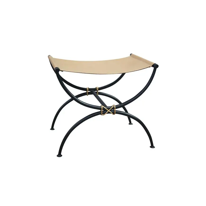 Chloe Leather Stool - Ave Home