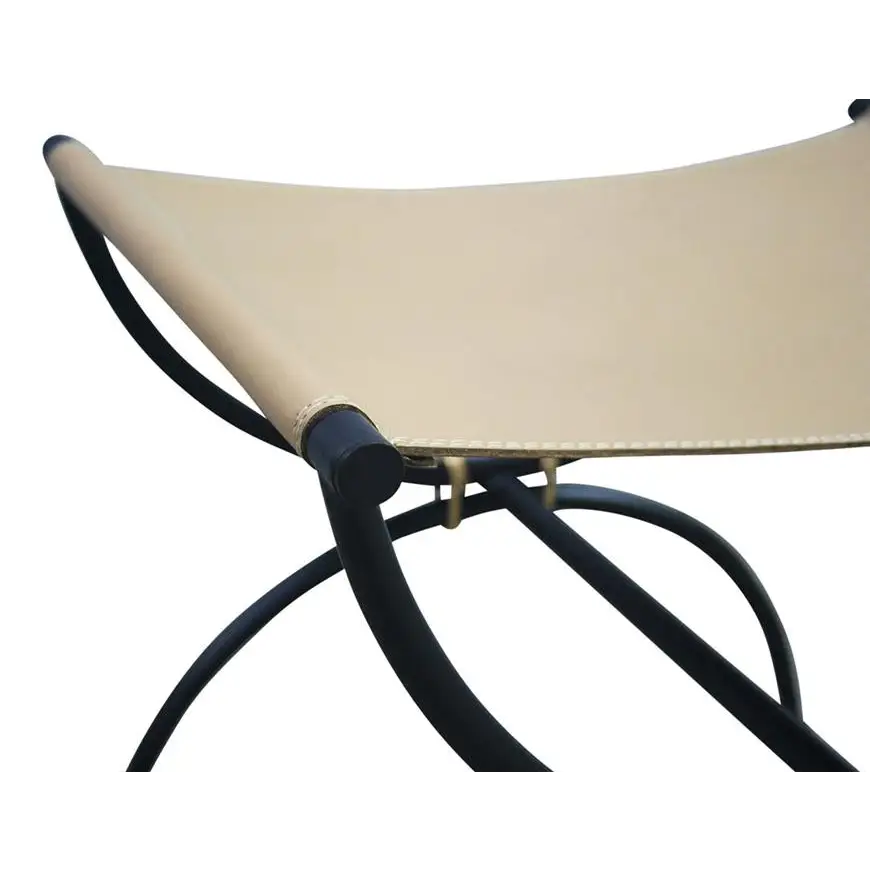 Chloe Leather Stool - Ave Home