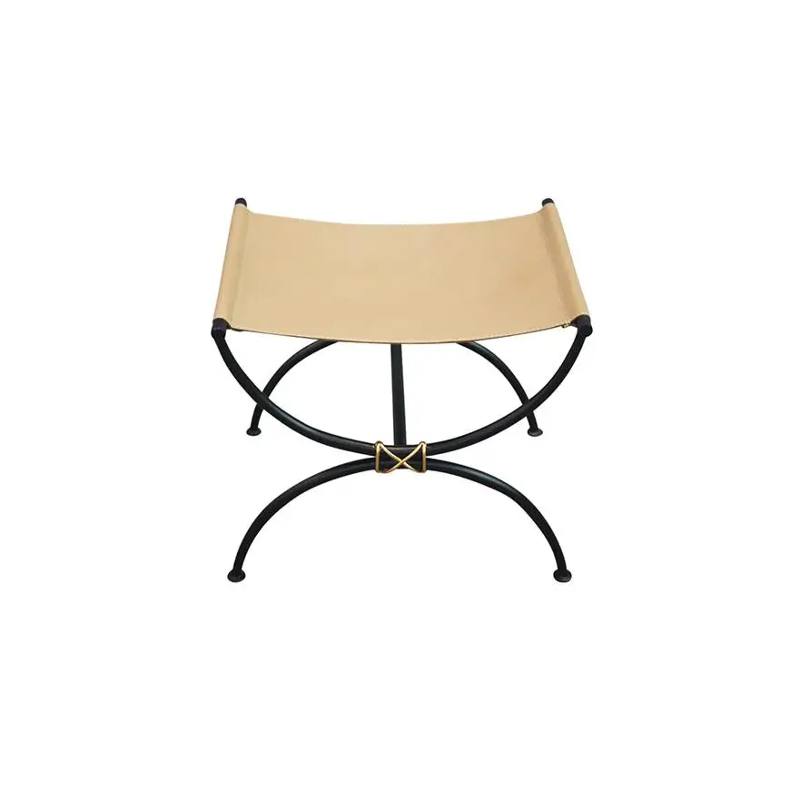 Chloe Leather Stool - Ave Home