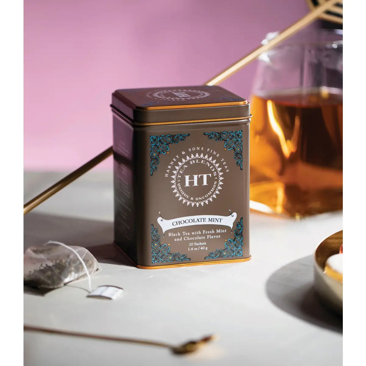 Chocolate Mint Tea - HT Tin of 20 Sachets - Sachets / Tin of 20 Sachets - Harney & Sons Fine Teas