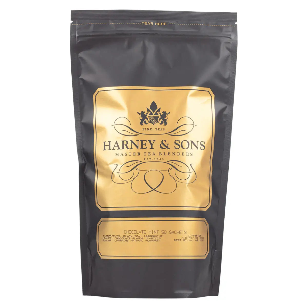 Chocolate Mint Tea - Sachets / Bag of 50 Sachets - Harney & Sons Fine Teas
