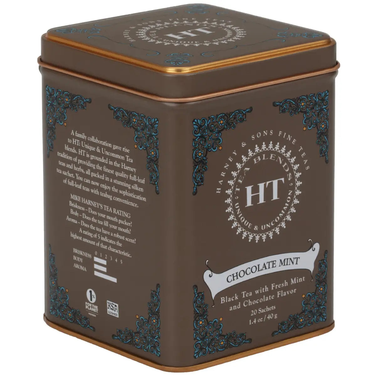 Chocolate Mint Tea - Sachets / Tin of 20 Sachets - Harney & Sons Fine Teas
