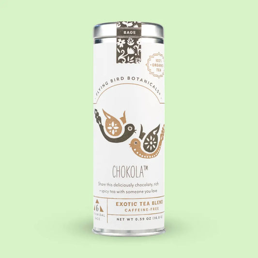 Chokola Chocolate Tea - 6 Tea Bag Tin - Flying Bird Botanicals