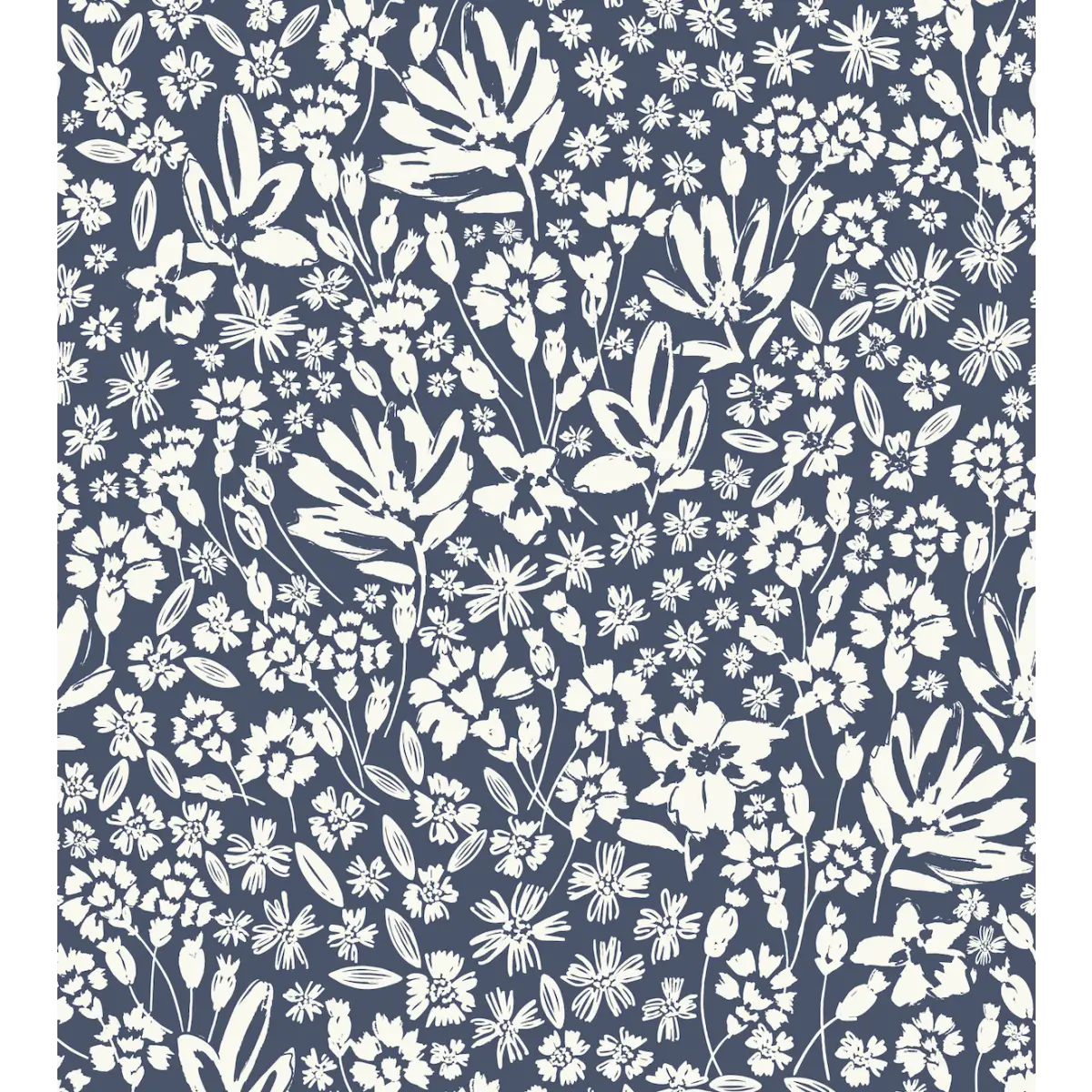 Chrissy Wallpaper - Wildflower Silhouettes - by Hufton Studio - Loomwell Home Goods
