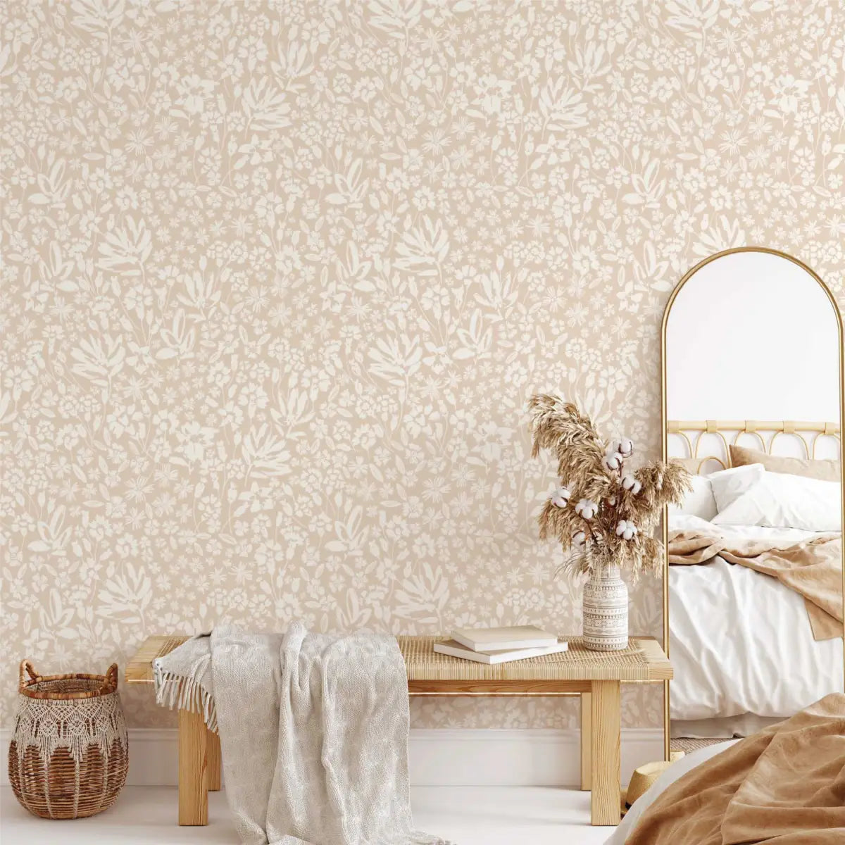 Chrissy Wallpaper - Wildflower Silhouettes - by Hufton Studio - Loomwell Home Goods