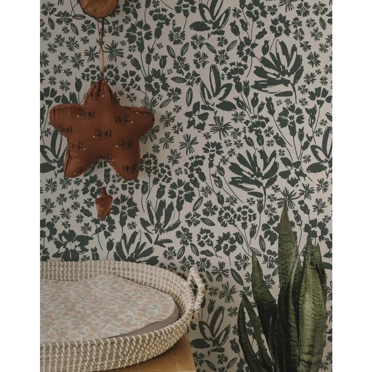 Chrissy Wallpaper - Wildflower Silhouettes - by Hufton Studio - Loomwell Home Goods