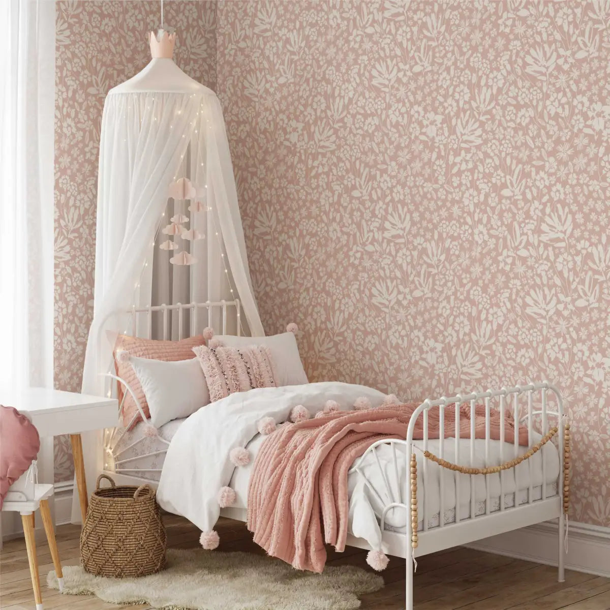 Chrissy Wallpaper - Wildflower Silhouettes - by Hufton Studio - Loomwell Home Goods