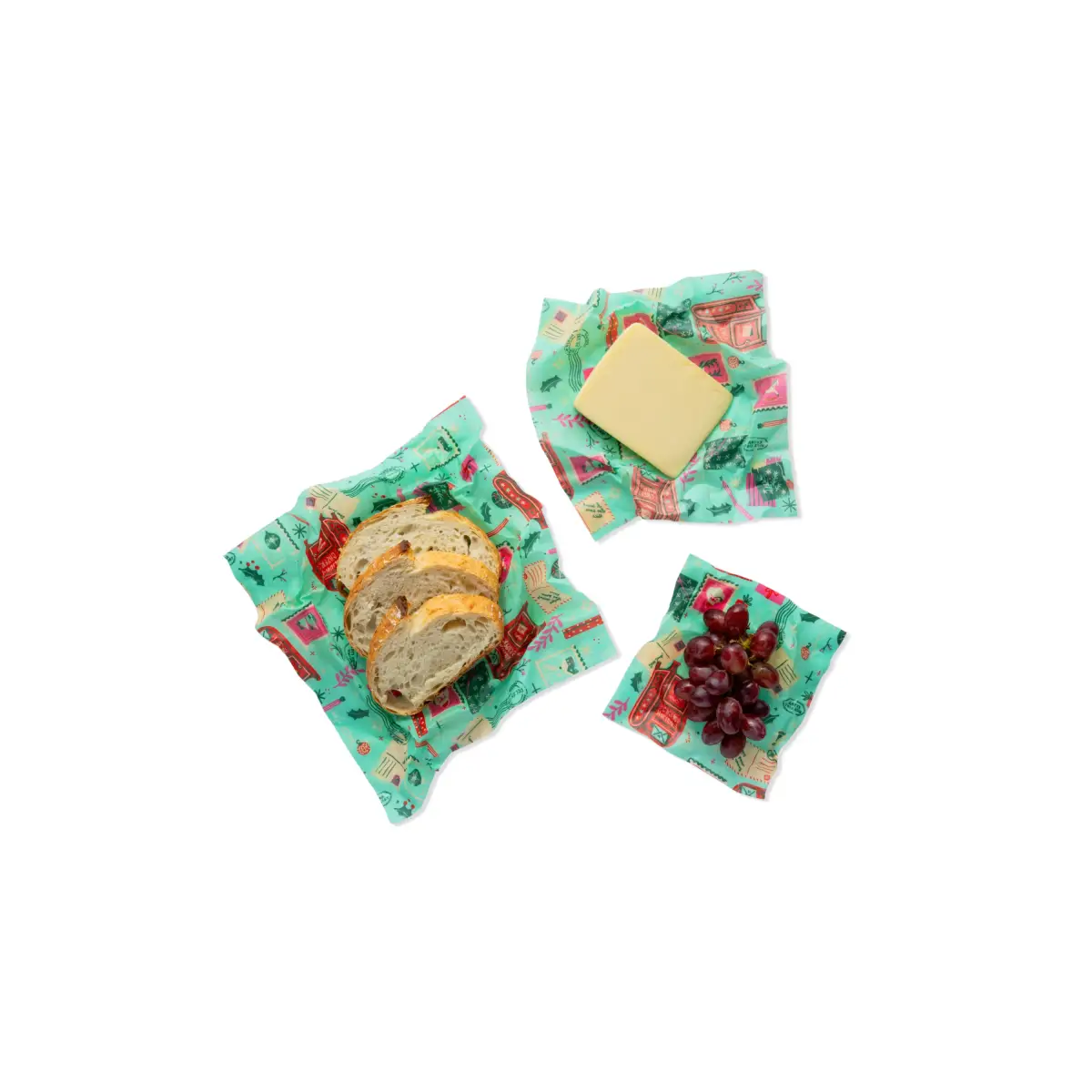 Beeswax Food Wraps - Christmas - Pack of 3 - Bee’s Wrap