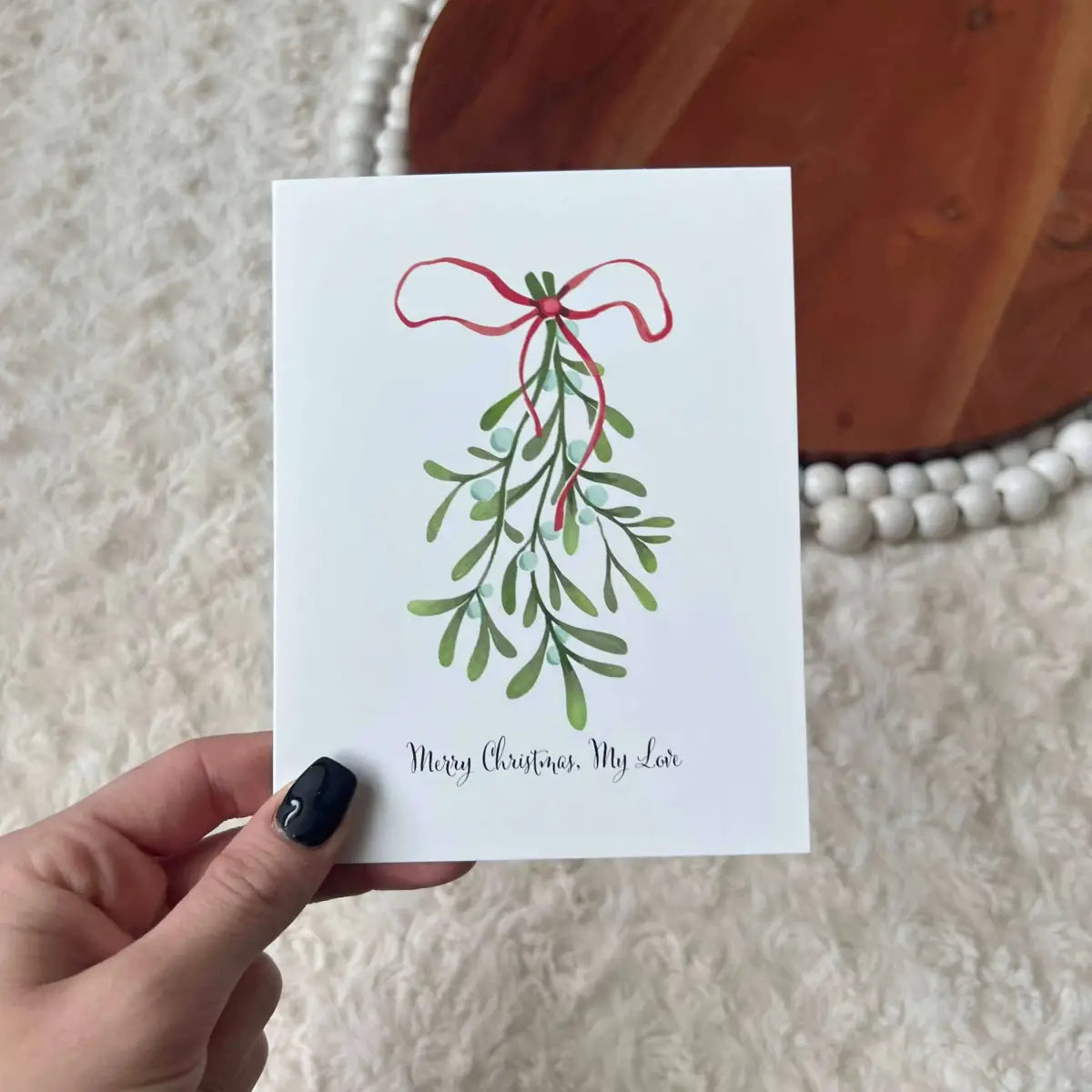 Christmas Card - Merry Christmas My Love - Mistletoe - Big Moods