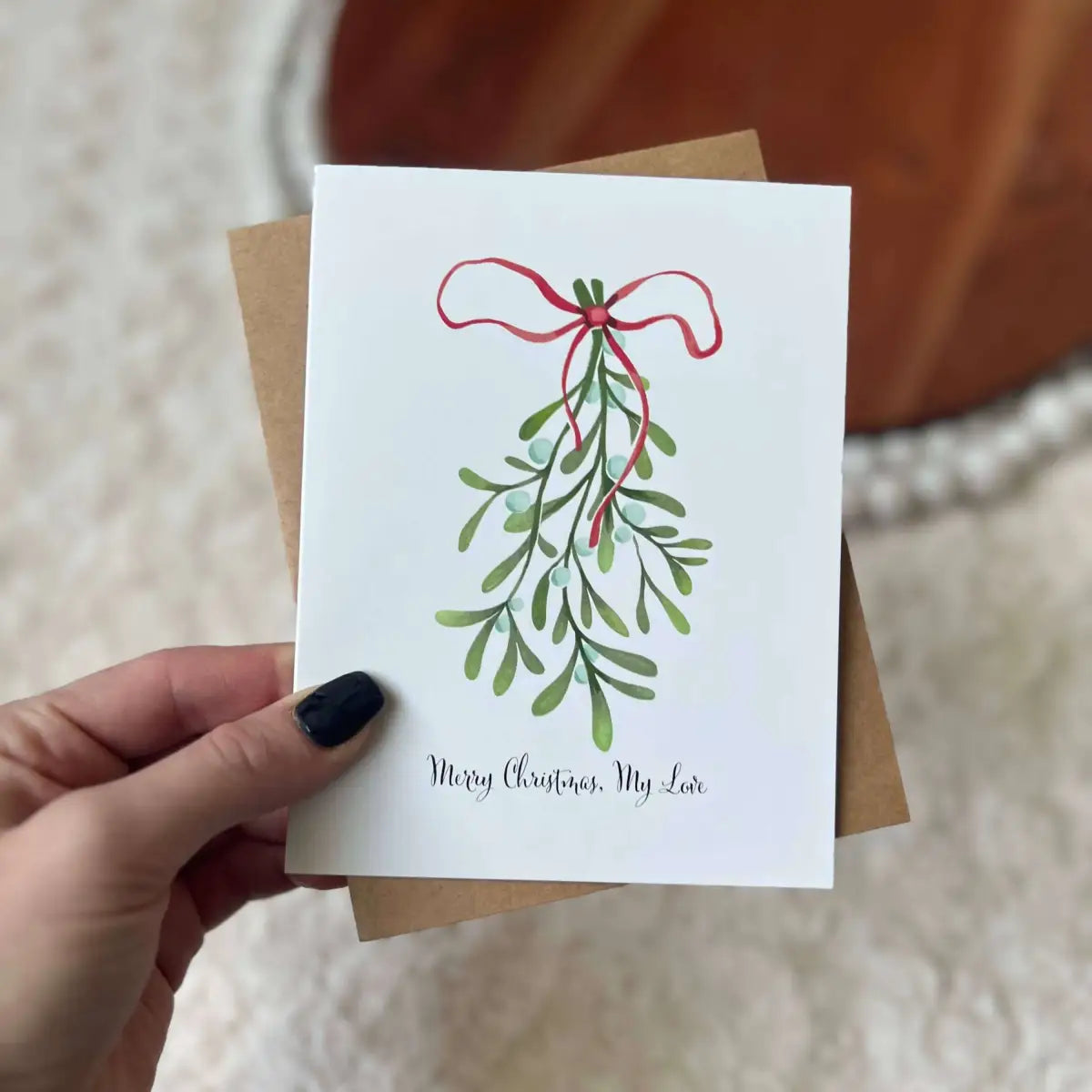 Christmas Card - Merry Christmas My Love - Mistletoe - Big Moods