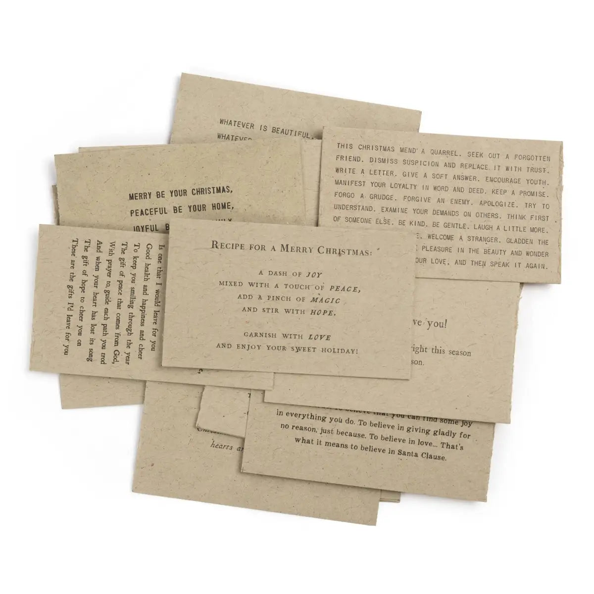 Christmas Quote on Paper - Individual Card - Sugarboo &