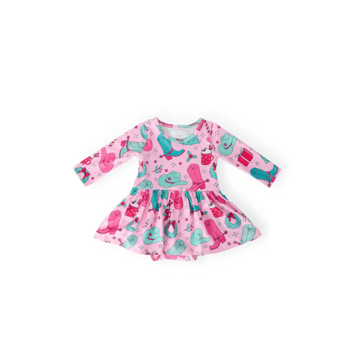 Christmas Cowgirl L/S Twirl Bodysuit - Mila & Rose ®