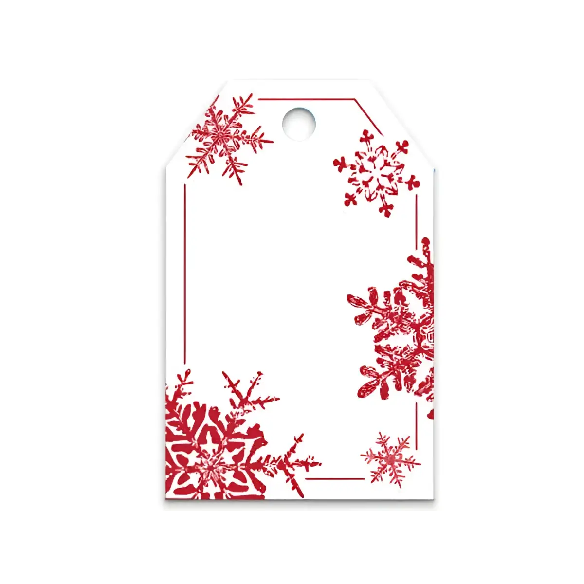 Christmas Gift Tag (4 designs) 2.25x3.5’’ - Red Snowflakes - Nashville Wraps