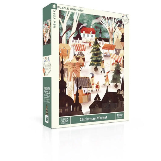 Jigsaw Puzzle - Christmas Market by Adelina Lirius - 1000 Piece - New York Puzzle Company