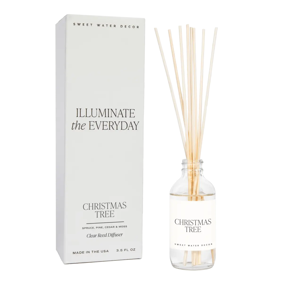Christmas Tree Clear Reed Diffuser - Sweet Water Decor