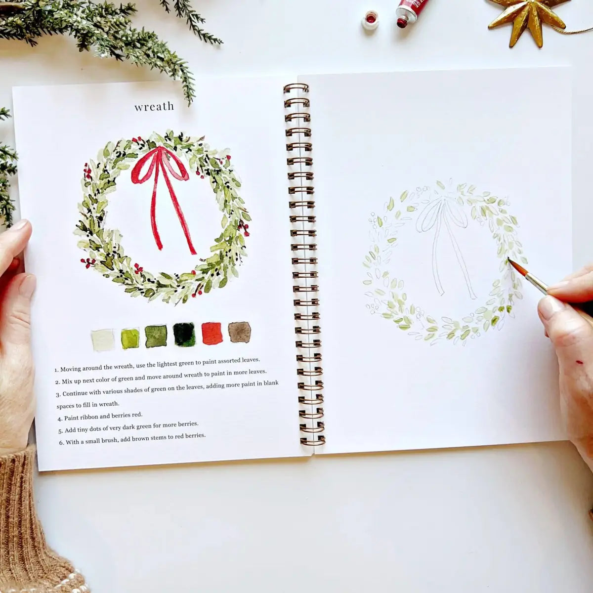 Watercolor Workbook - Christmas - emily lex studio