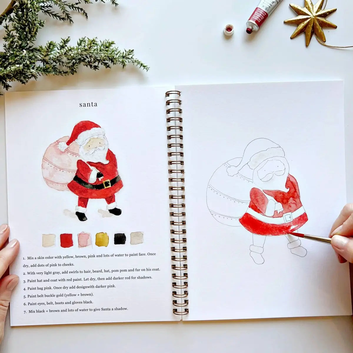 Watercolor Workbook - Christmas - emily lex studio