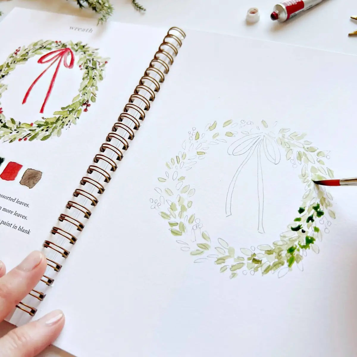 Watercolor Workbook - Christmas - emily lex studio