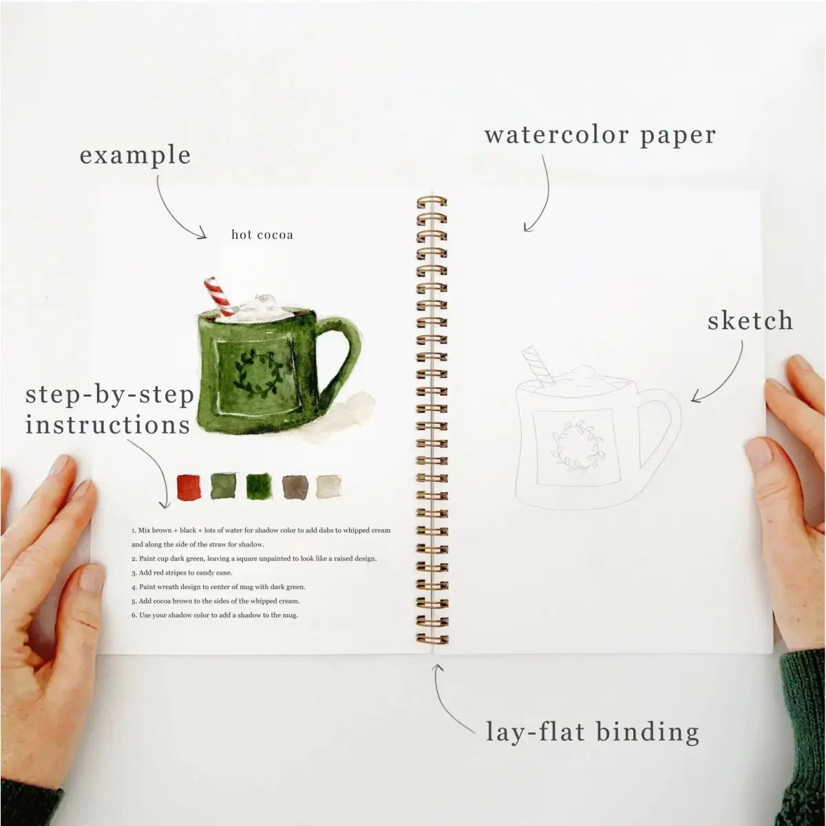 Watercolor Workbook - Christmas - emily lex studio