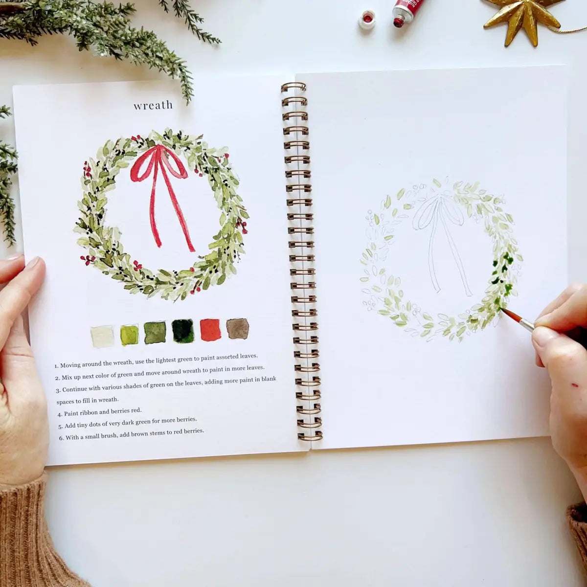 Watercolor Workbook - Christmas - emily lex studio