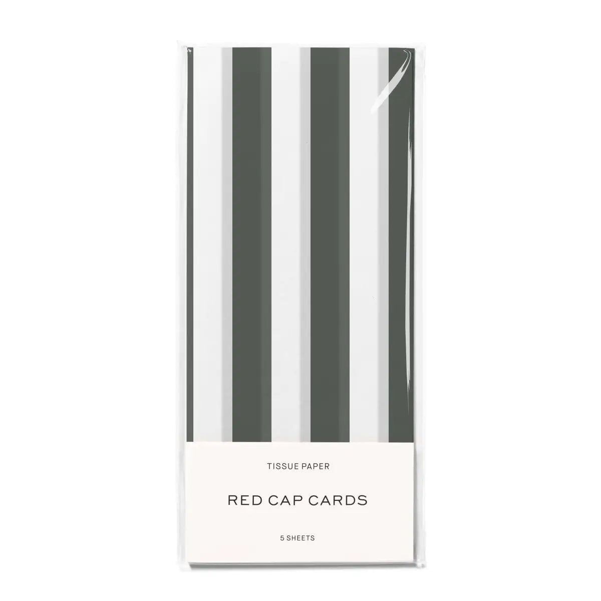 Tissue Paper - Black Stripes - Red Cap Cards