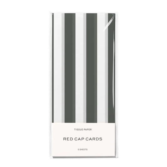 Tissue Paper - Black Stripes - Red Cap Cards