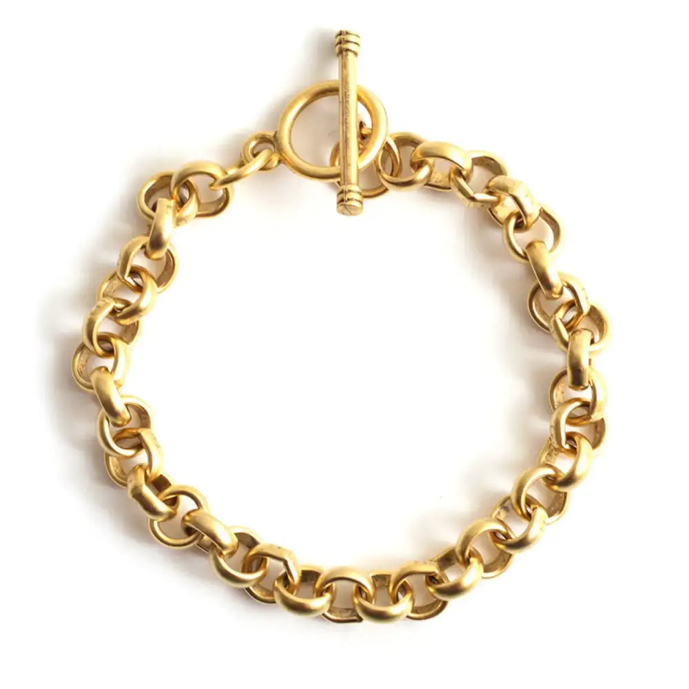 Chunky Charm Bracelet - Gold or Silver - Antique Gold - Bel Kai