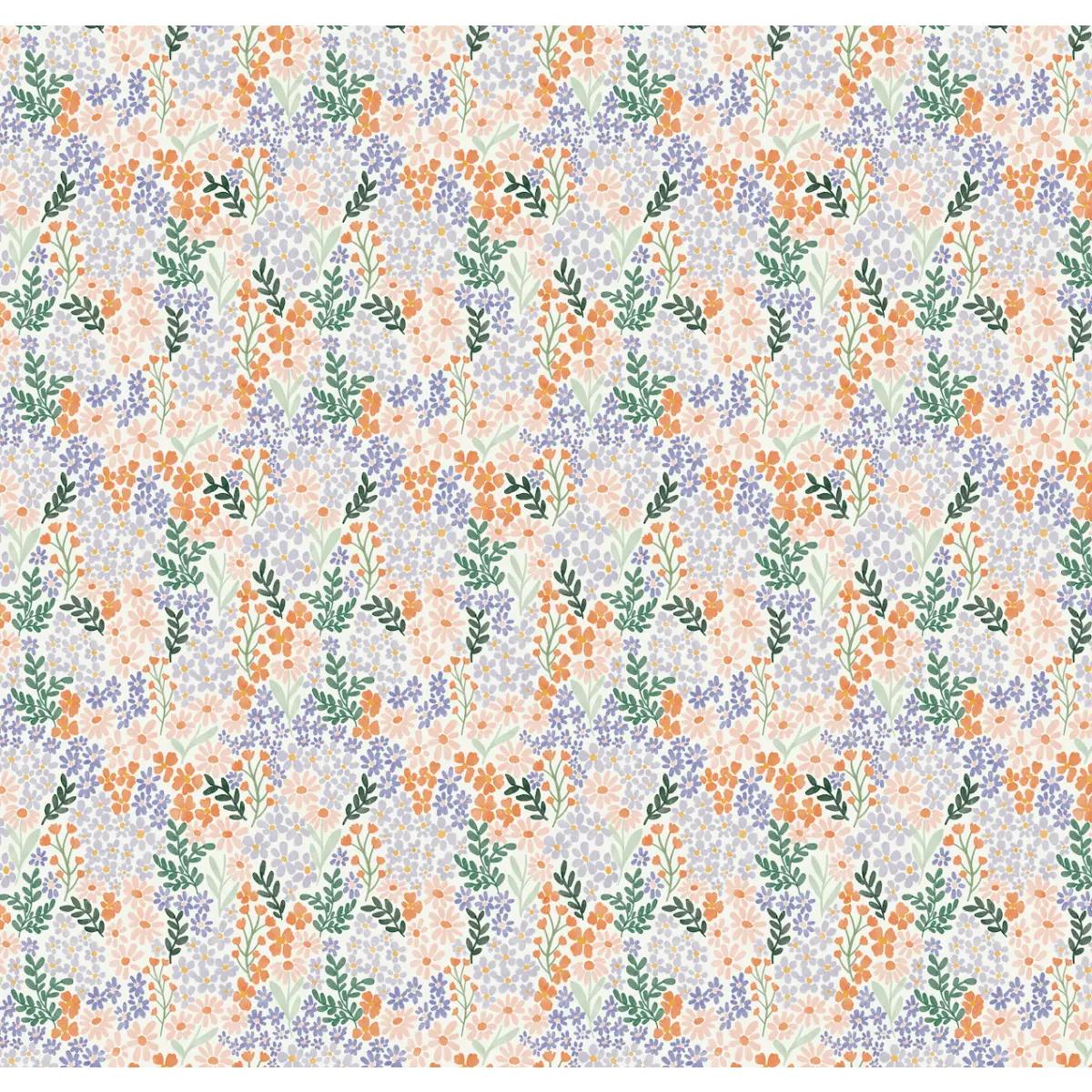 Cici Wallpaper - Sweet Scattered Flowers - by Amanda Houston - Sample 1 foot by 1 foot - Loomwell Home Goods