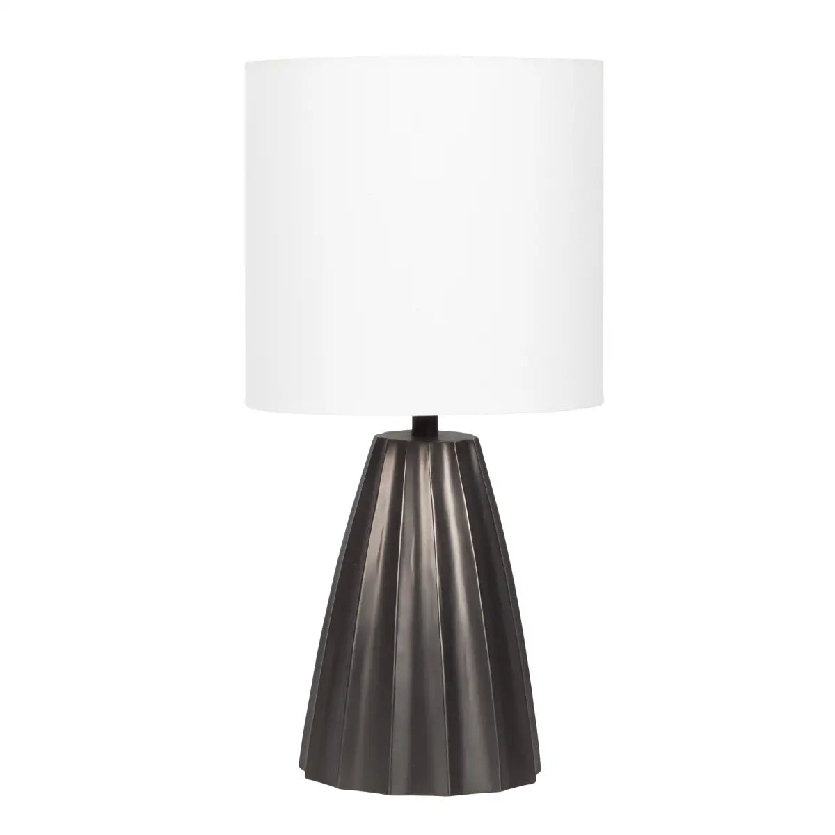 Ciji Scalloped Table Lamp - Pewter - kateandlaurel