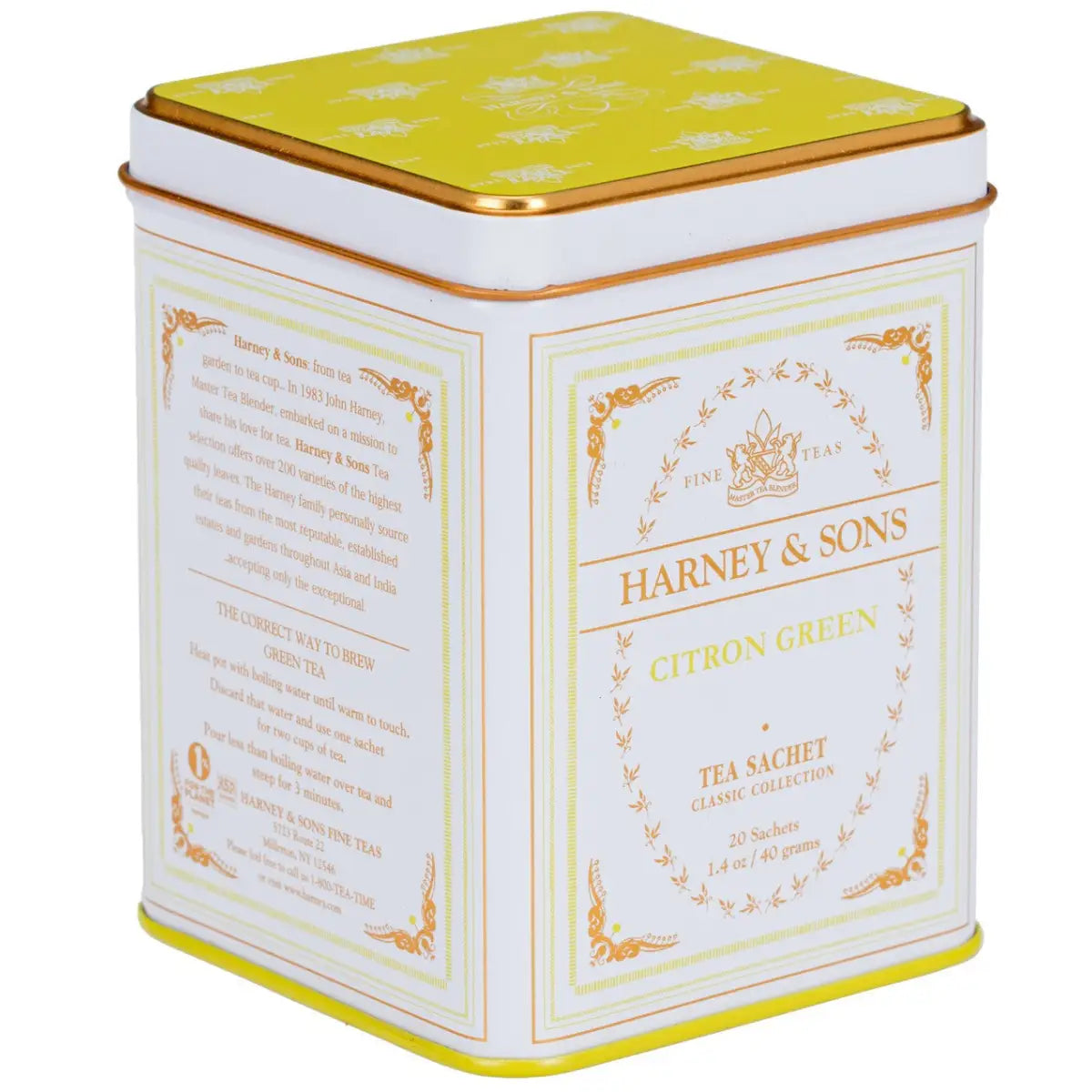 Citron Green Tea - Classic Tin of 20 Sachets - Harney & Sons Fine Teas