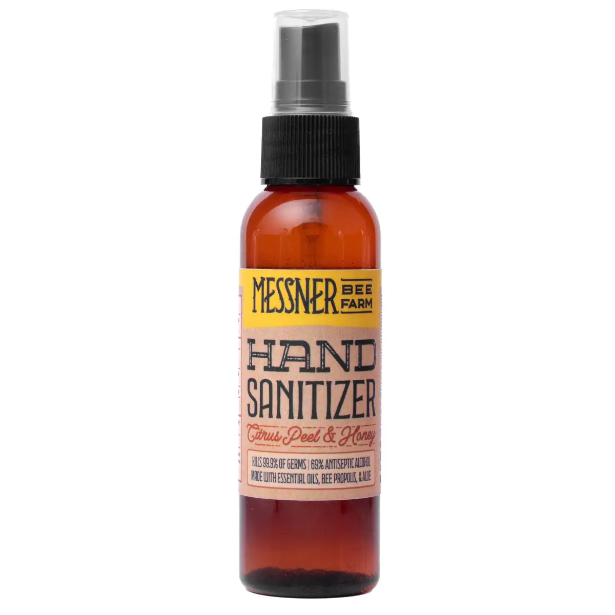Hand Sanitizer - Citrus Peel & Honey - 2oz Spray - Messner Bee Farm