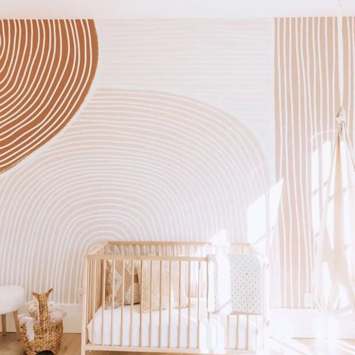 Claire Wallpaper Mural - Modern Geometric Mural for Kids - Frost Designs - Loomwell Home Goods