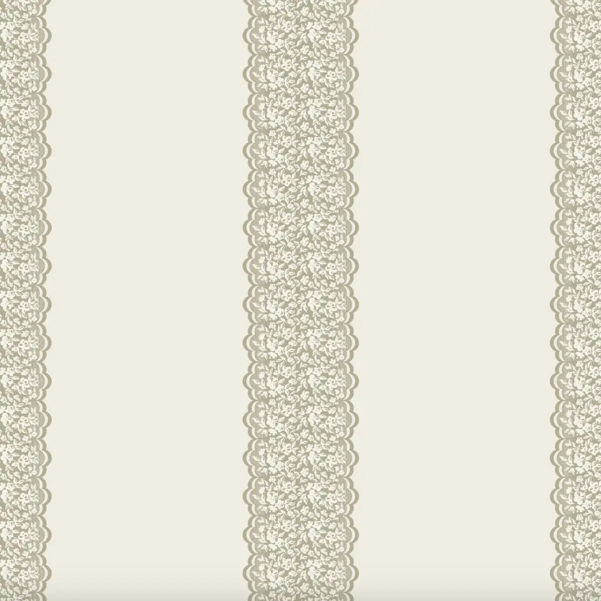Clara Wallpaper - Bold Lace Stripe - by Ali Anni - Sample 1 foot by 1 foot / Sage - Loomwell Home Goods