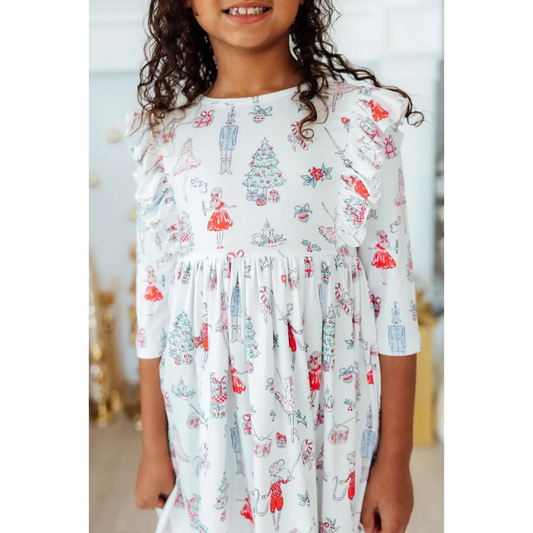 Ruffle Twirl Dress - Clara’s Christmas - Nutcracker - 6-12M - Mila & Rose ®