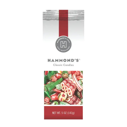 Classic Christmas Candy - Ribbon and Chocolate Straws - Hammond’s Candies