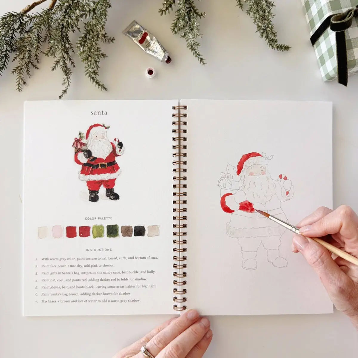 Watercolor Workbook - Classic Christmas - emily lex studio