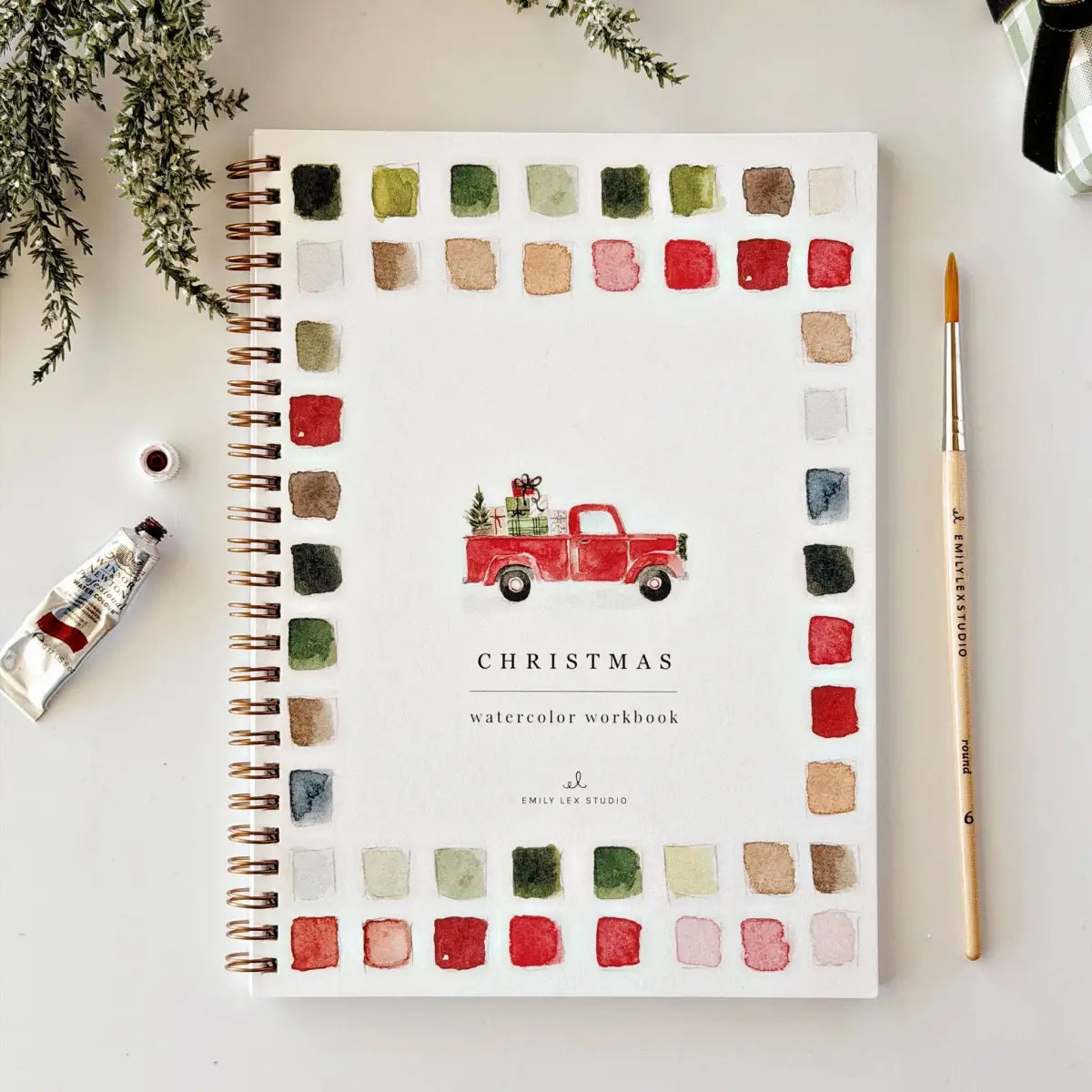 Watercolor Workbook - Classic Christmas - emily lex studio