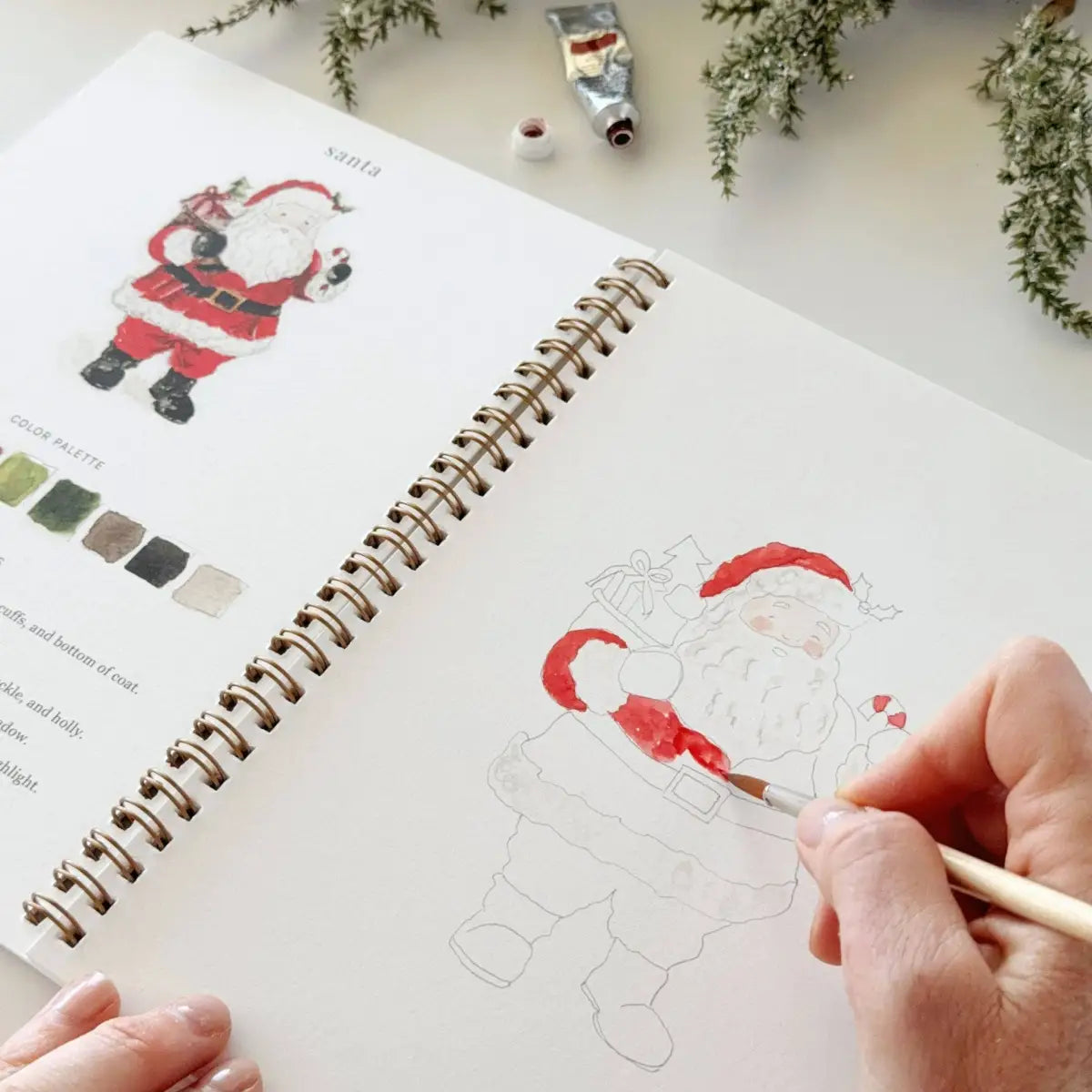 Watercolor Workbook - Classic Christmas - emily lex studio
