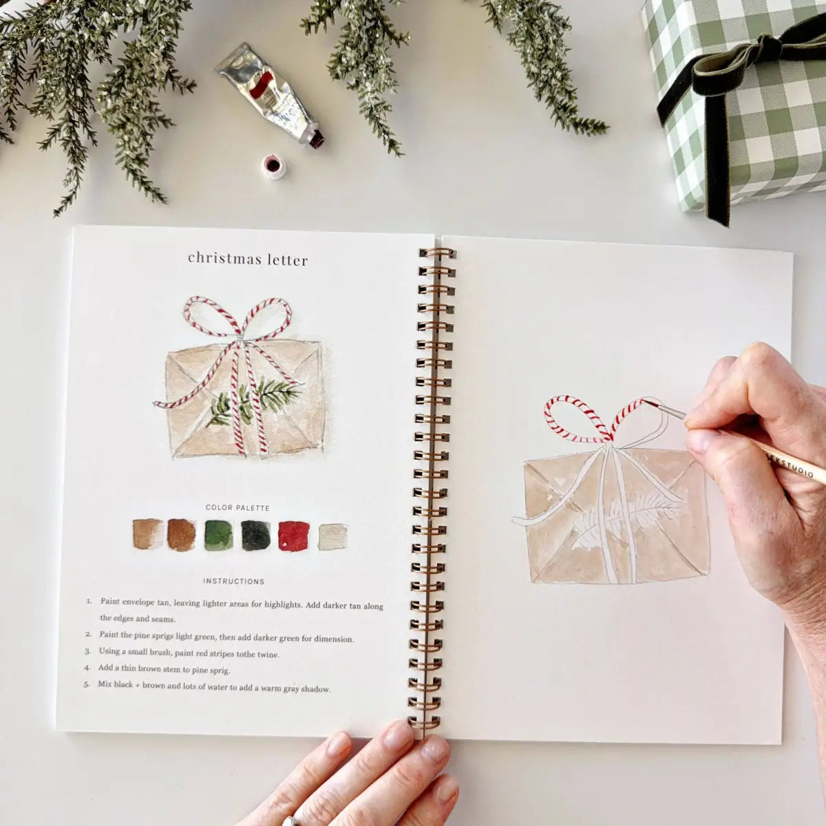 Watercolor Workbook - Classic Christmas - emily lex studio