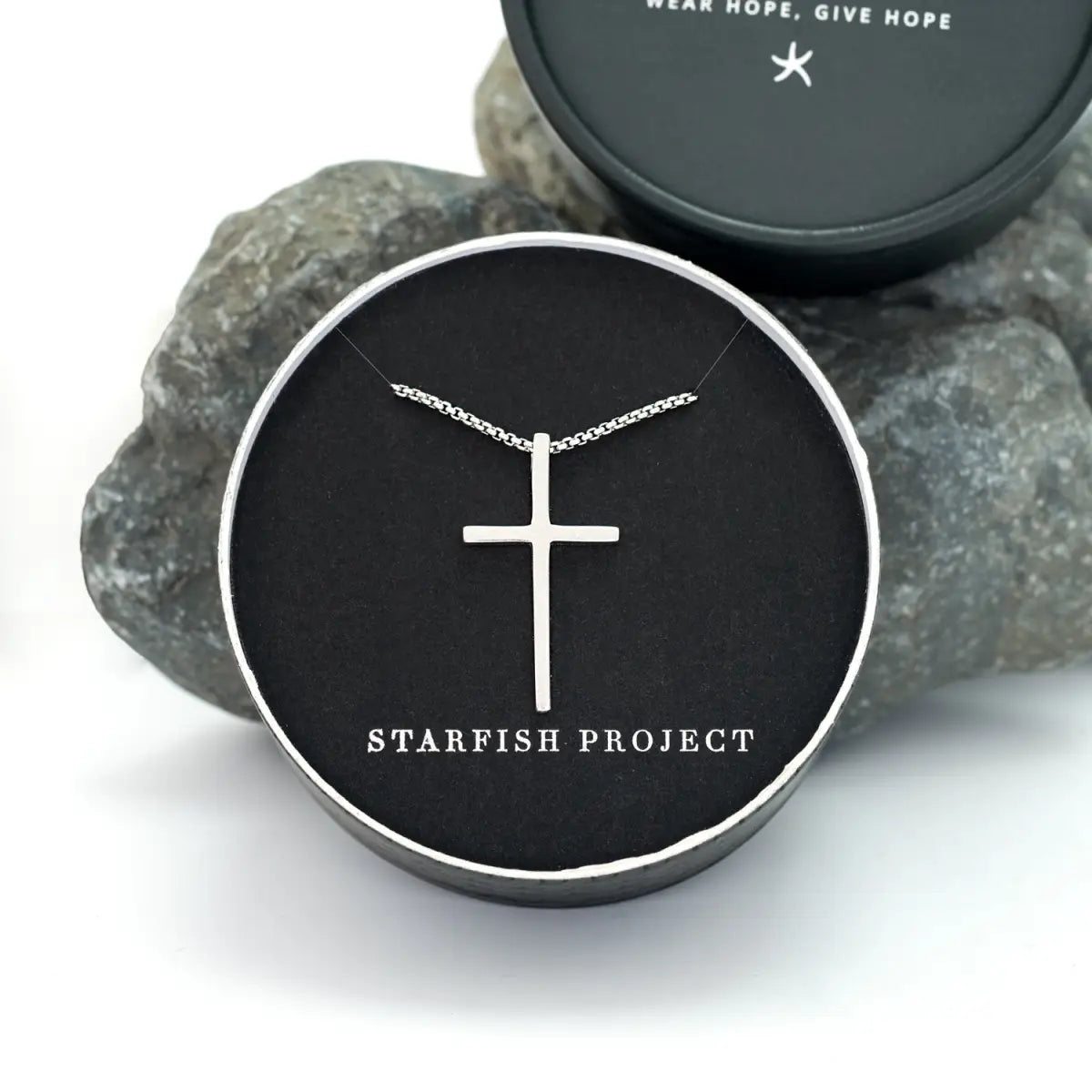The Classic Cross Necklace in Sterling Silver - Starfish Project