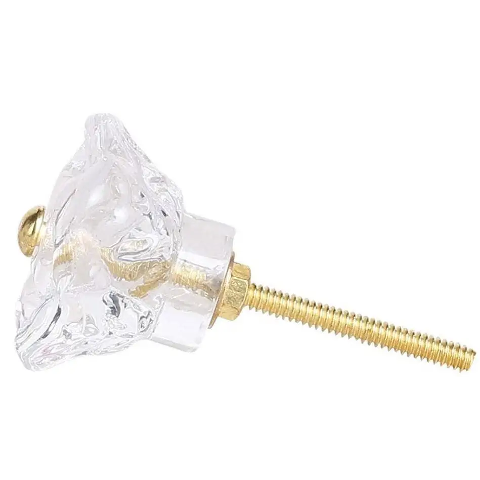 Clear Rose Glass Knob (each) - Perilla Home